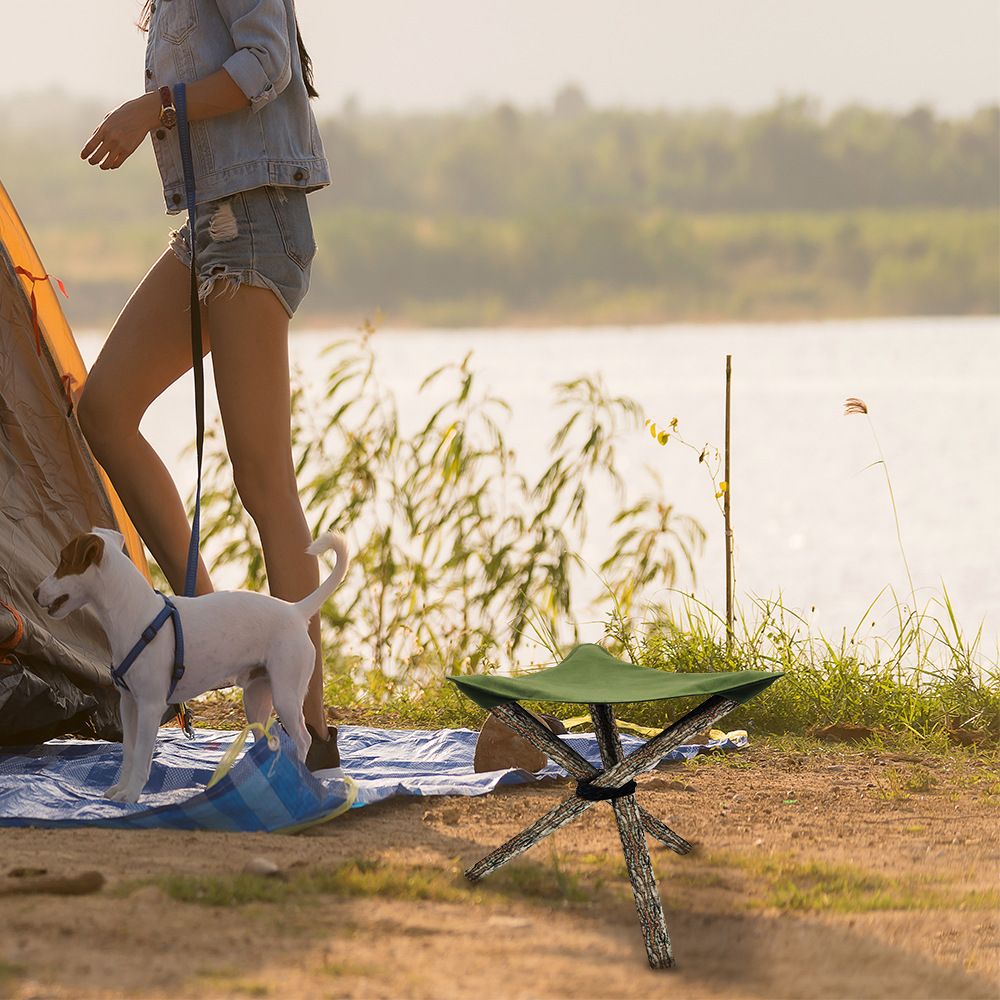 Fishing Stool Portable Stool Tripod Stool Rope Folding Outdoor Chair Foldable