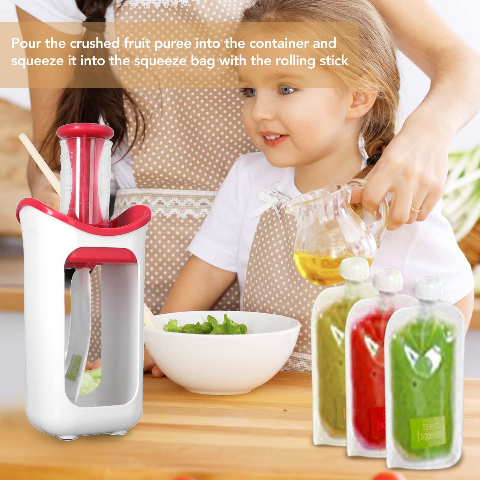 Reusable Baby Food Pouch Filler view 4