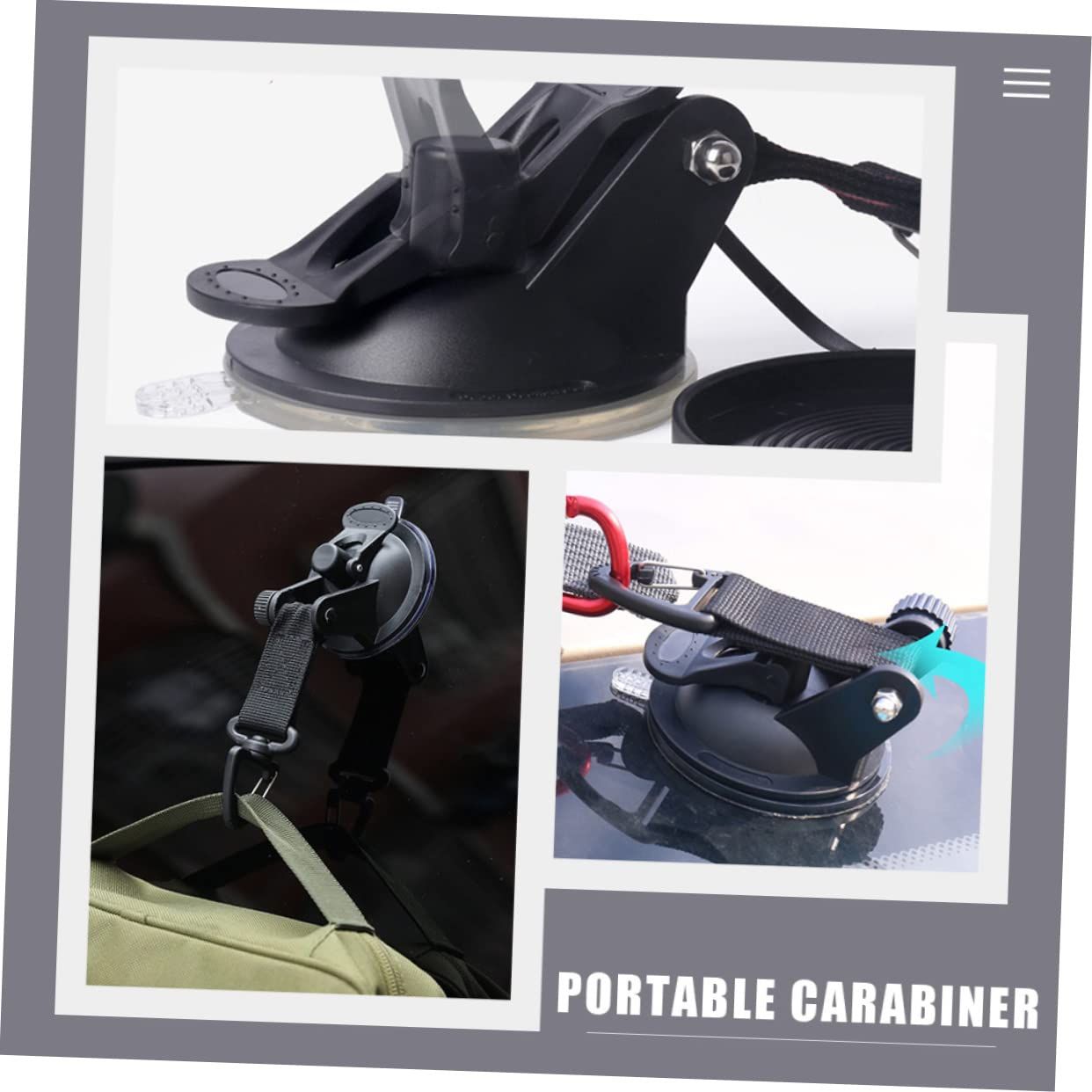 4pcs Car Tent Suction Cup Wall Clothes Rack Heavy Duty Garment Rack Multi view 3