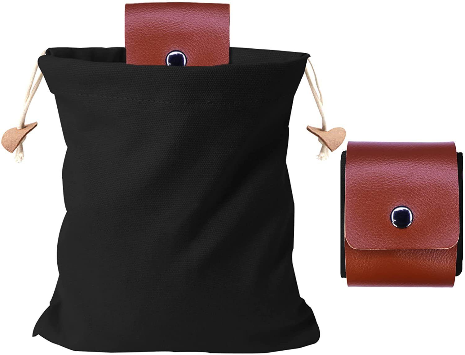 2Pieces Foraging Bag Men Drawstring Pouch Practical Collapsable Foraging Pouch — image 1