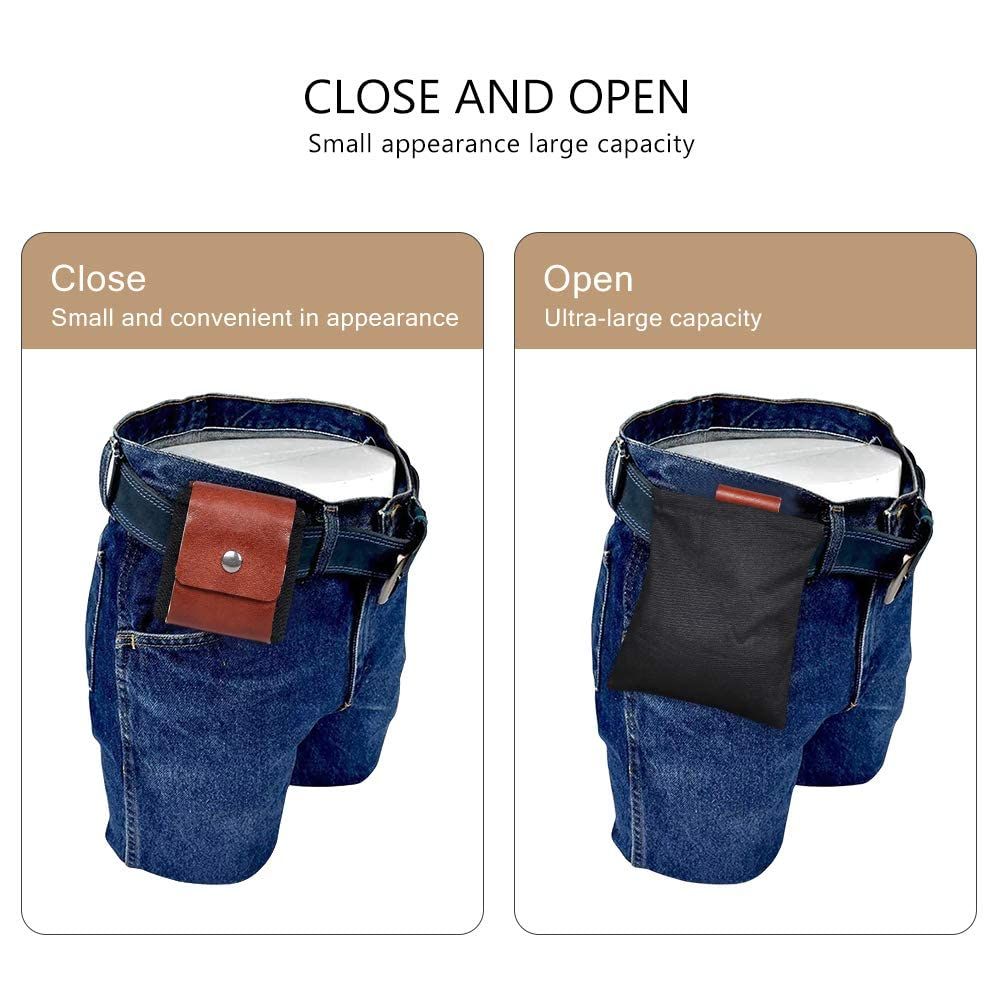 2Pieces Foraging Bag Men Drawstring Pouch Practical Collapsable Foraging Pouch view 4