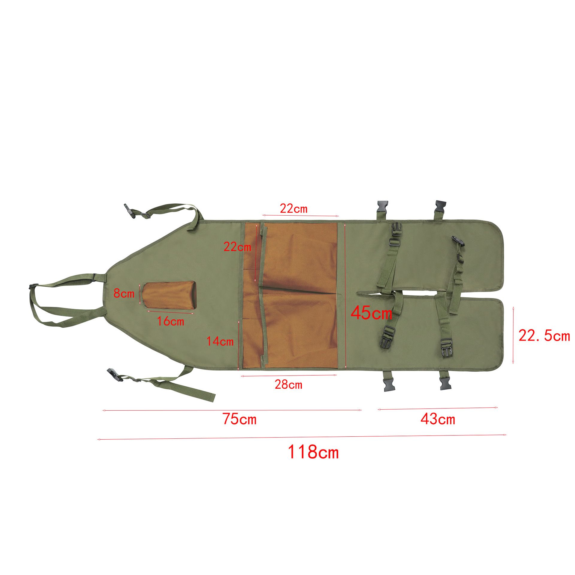 gardening apron，big and tall apron is made of wear-resistant canvas view 2