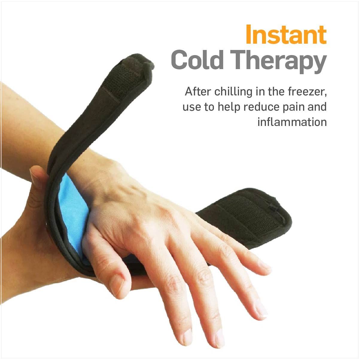 Ice Pack for Injuries Wrap - Small Reusable Wrist Wraps for Pain view 3