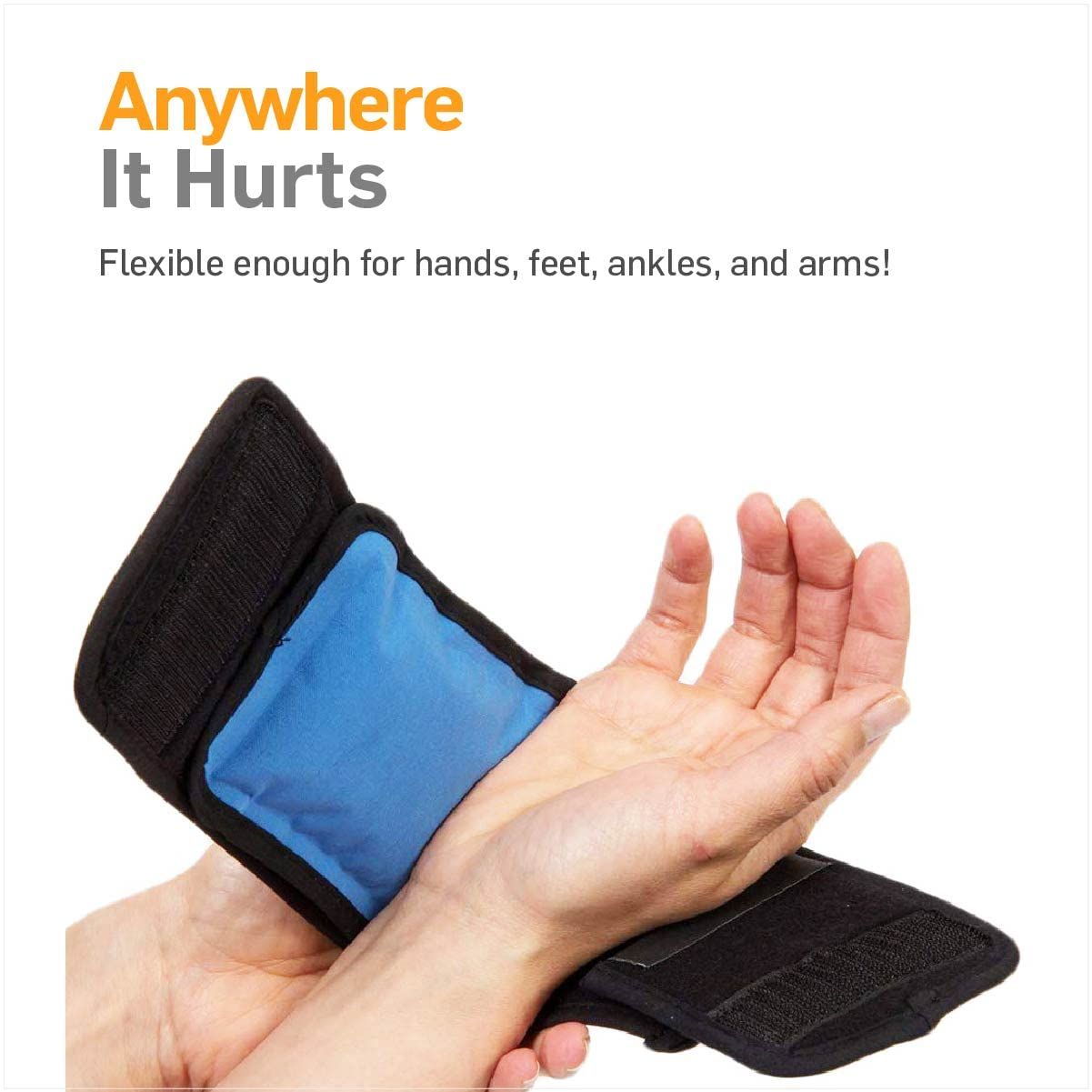 Ice Pack for Injuries Wrap - Small Reusable Wrist Wraps for Pain view 4