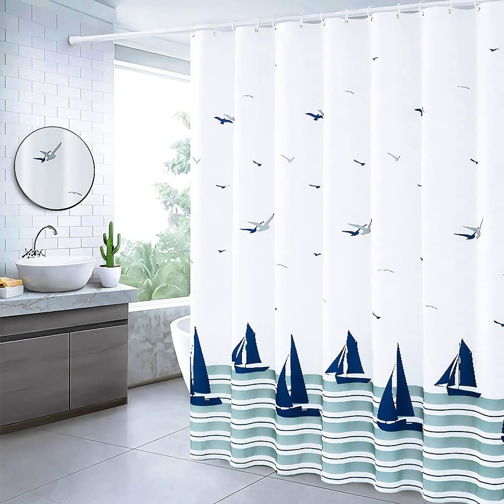 180*180cm Fabric Shower Curtain for Bathroom