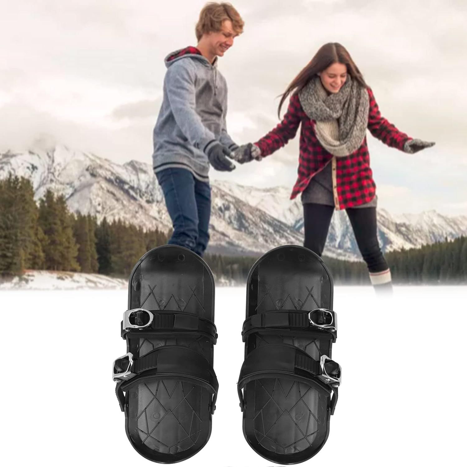 Mini Short Ski Skates, Short Skis Skates for Snow, Short Snowskates for Winter view 3