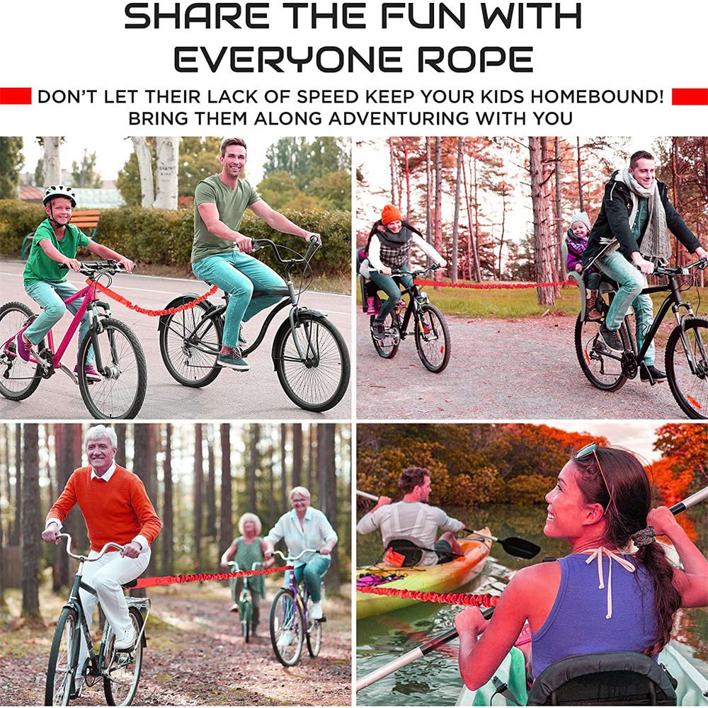Bicycle Tow Rope Belt Strap Mountain Bike Parent-Child Pull Reflective view 4