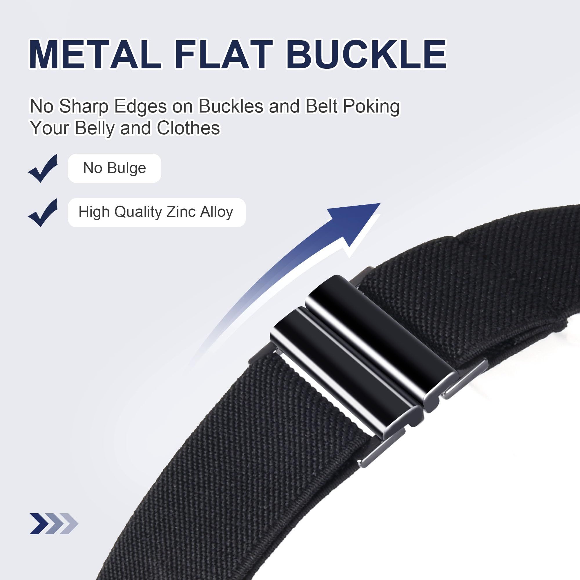 No Show Invisible Belt for Women/Men Elastic Web Strap Waist Stretch Belt with