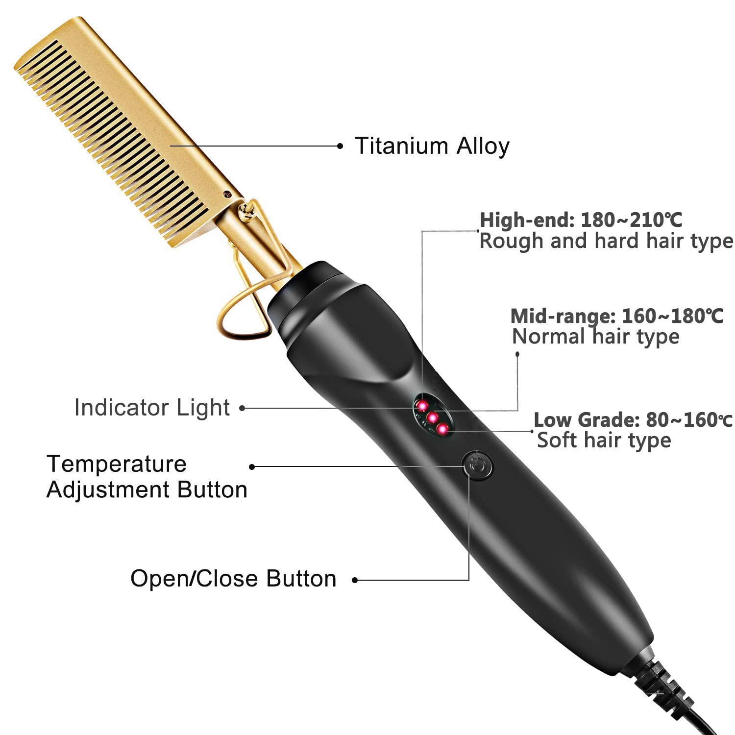 Hot Comb Hair Straightener view 3