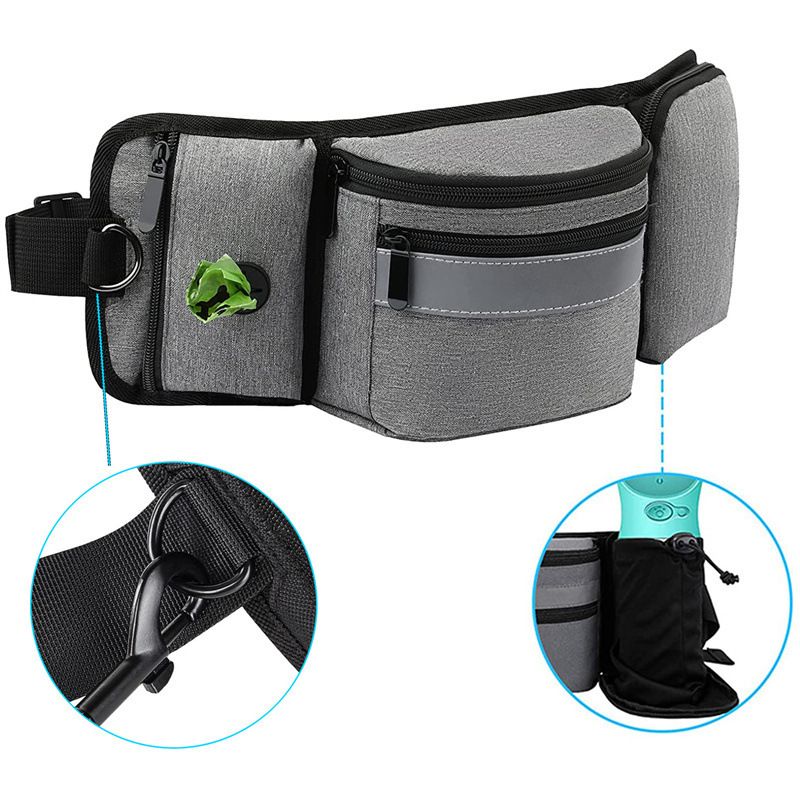 Adjustable Dogs Treat Pouch Training Pouch For Outdoor Walking With Bottle