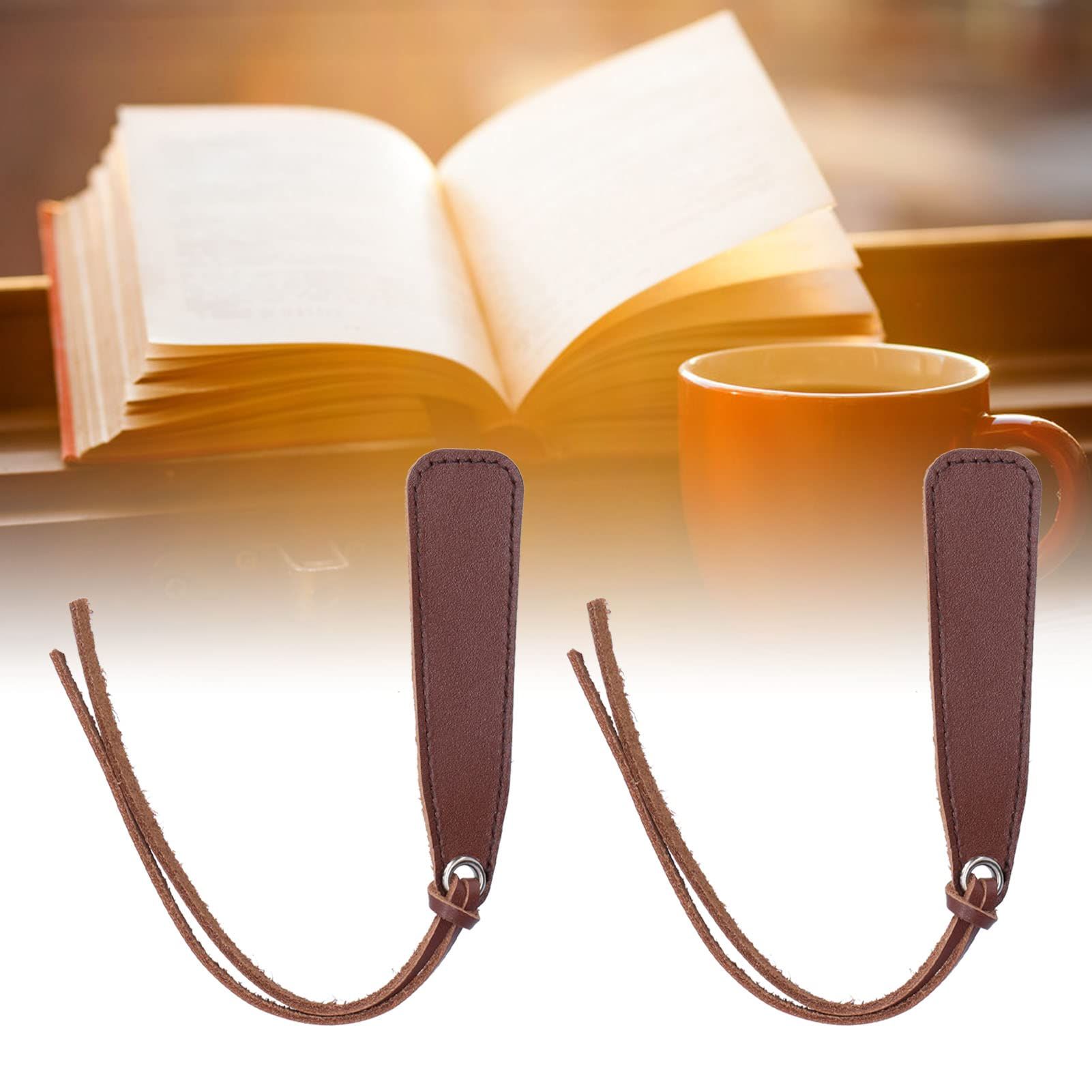 2 Pcs Leather Bookmark Hand-Made Retro Page Mark Meaningful Book Mark with view 3