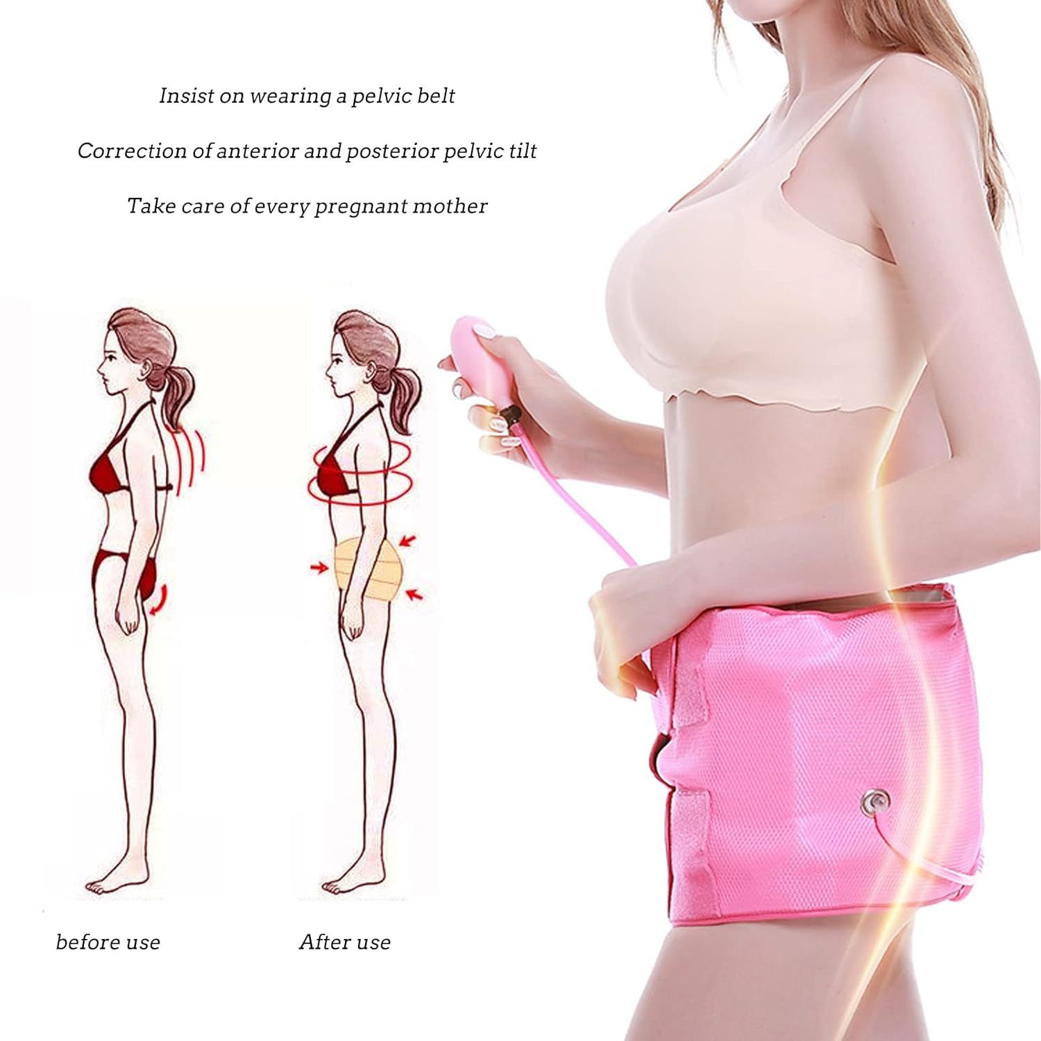 Postpartum Support Recovery Belt Adjustable Postpartum Belly Wrap Manual view 3