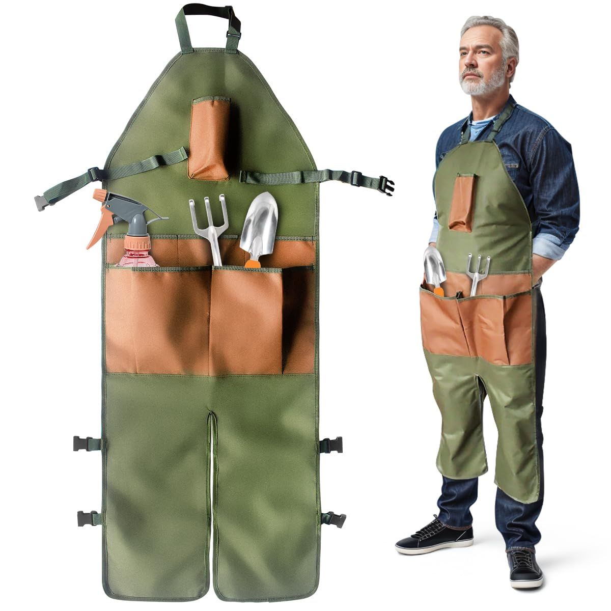 big and tall apron is made of wear-resistant canvas