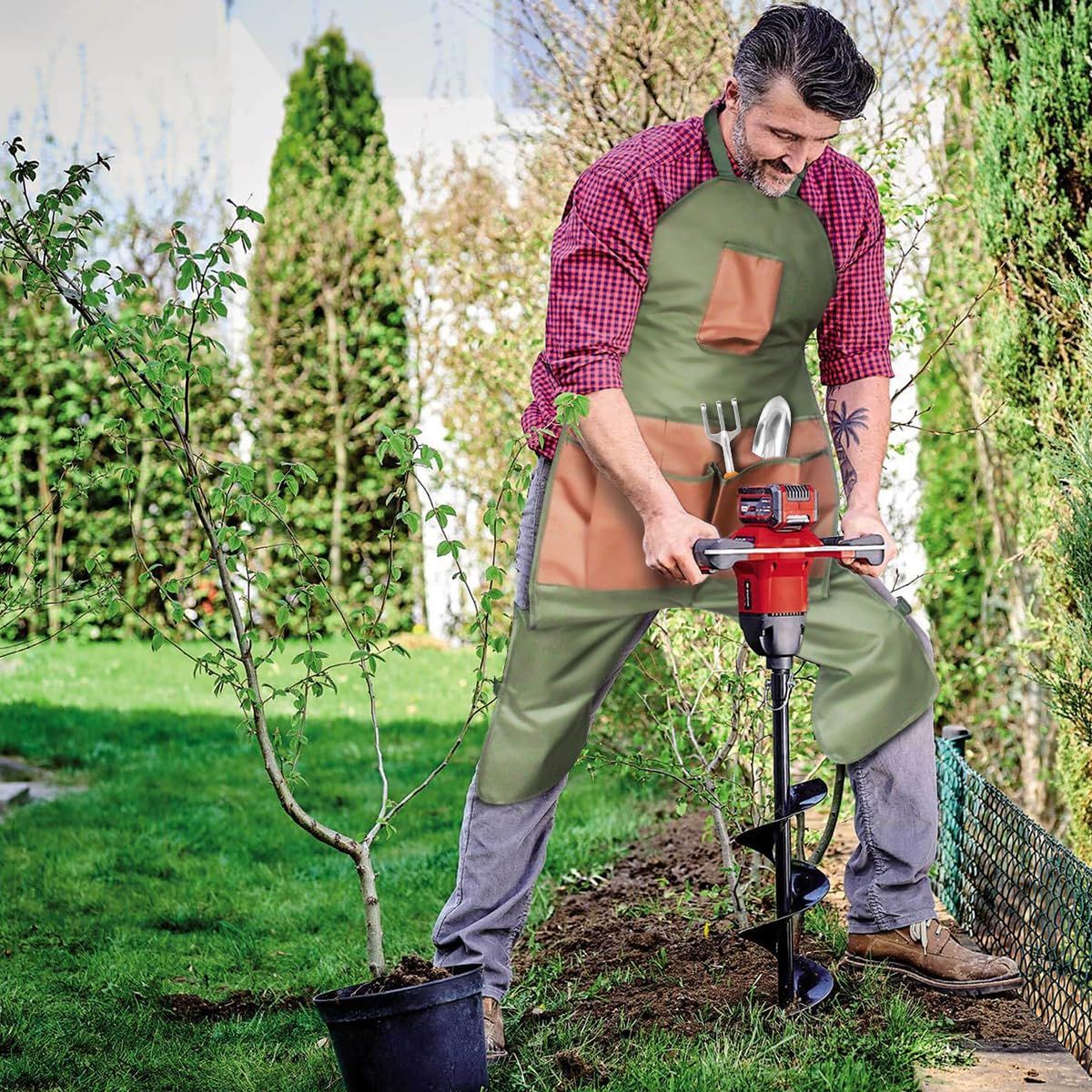 big and tall apron is made of wear-resistant canvas view 4