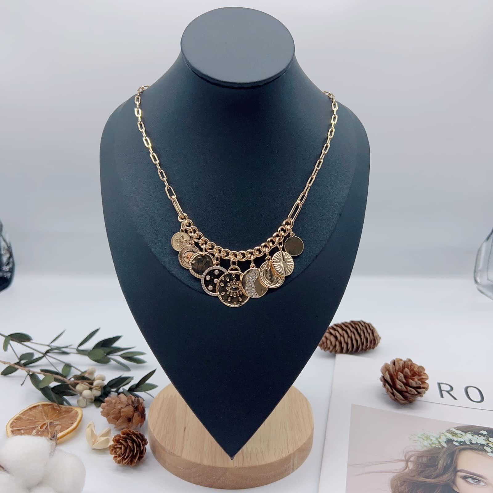 Paperclip Necklace Gold Protection Necklace view 4