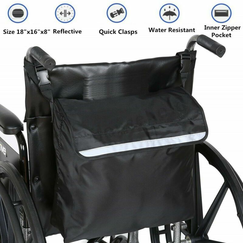 Wheelchair Pouch Wheelchair Bag Waterproof Large Wheelchair Accessories Bags