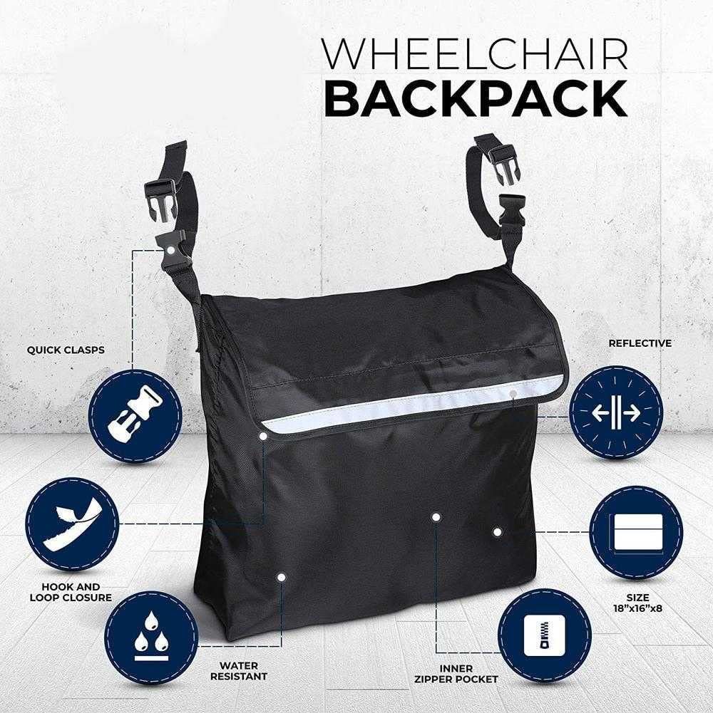 Wheelchair Pouch Wheelchair Bag Waterproof Large Wheelchair Accessories Bags view 4