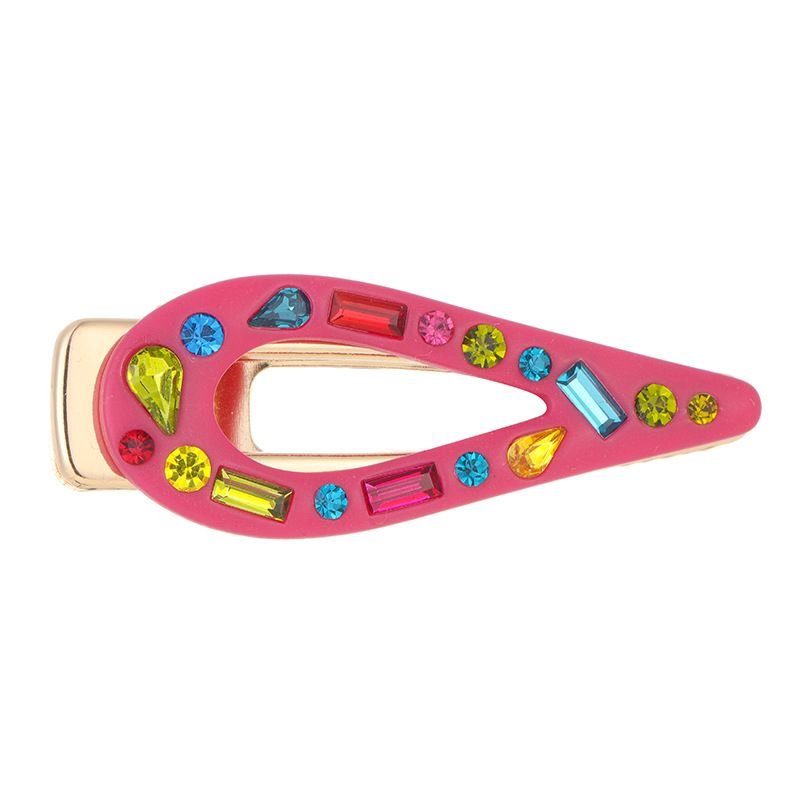 2 women's candy-colored Christmas style diamond-encrusted vintage hairpin view 4