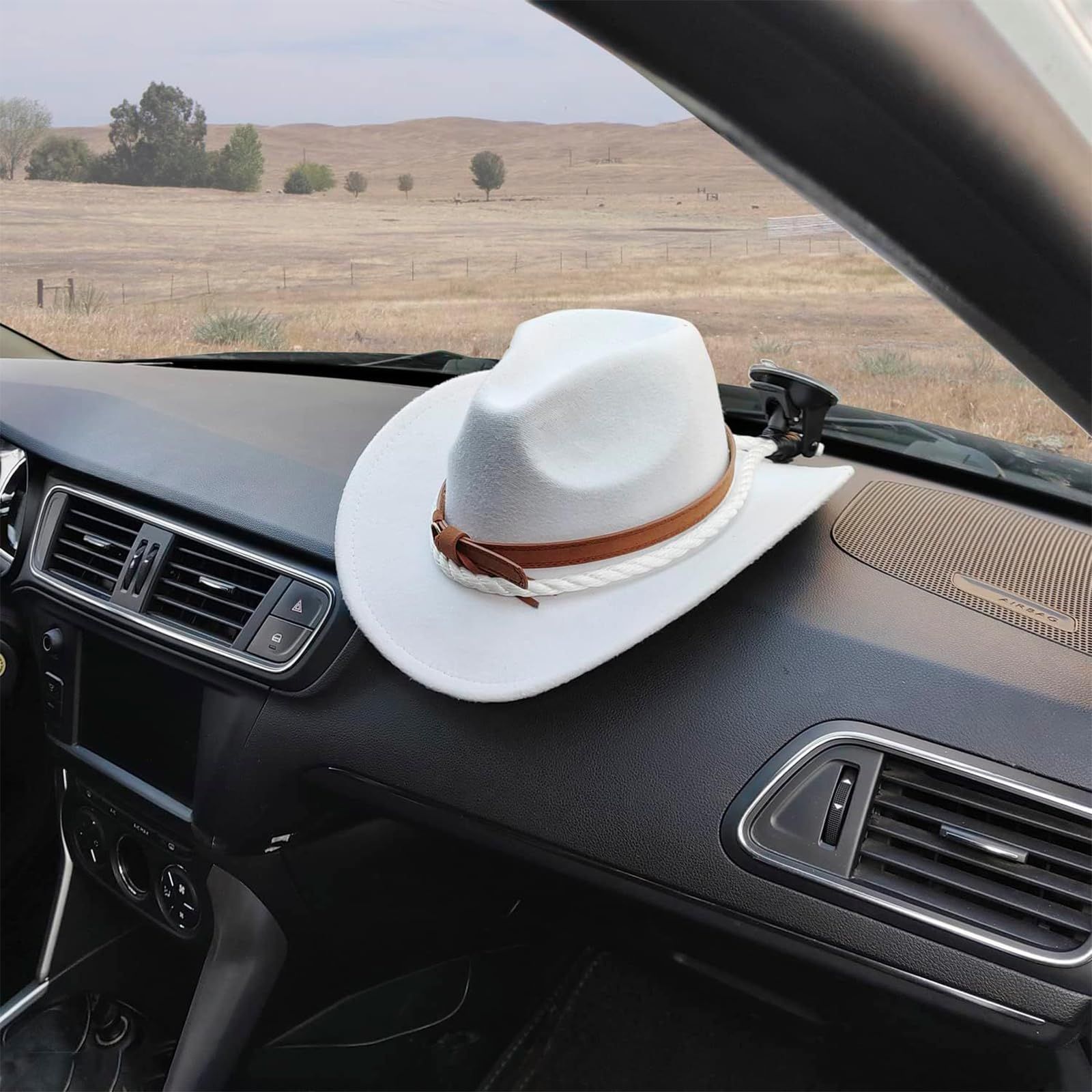 Hat Mount, Car Cowboy Hat Holder with Suction Cup, Multifunctional Hat Holder view 2