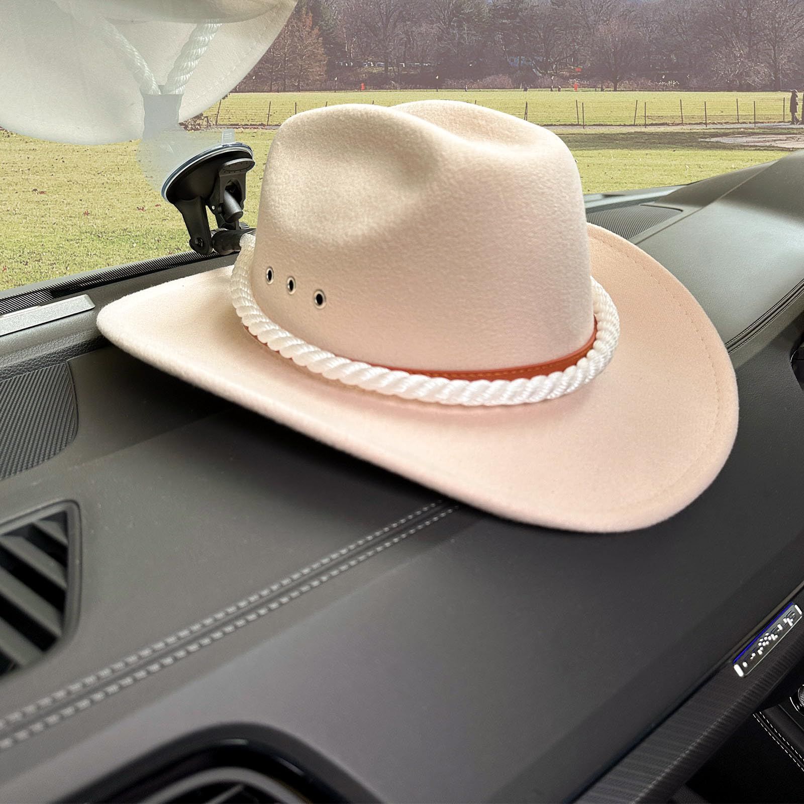 Hat Mount, Car Cowboy Hat Holder with Suction Cup, Multifunctional Hat Holder view 3