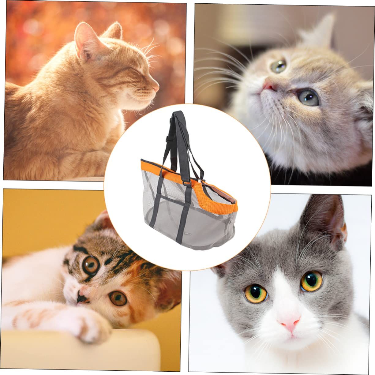Pet Handbag Mesh Pet Carrier Dog Backpack Carrier Large Tote Bag Clear Pet