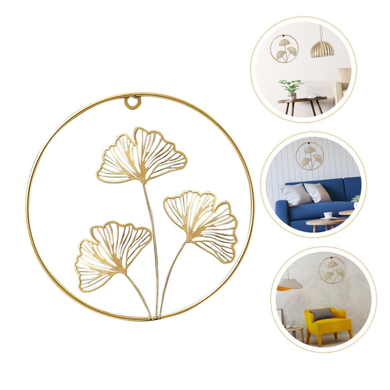Ginkgo Wall Decoration Gold Decor Garden Ginkgo Hanging Decor Balcony Ginkgo view 3