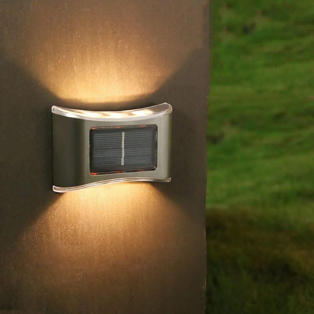 4 Pack Solar Wall Lights up Down