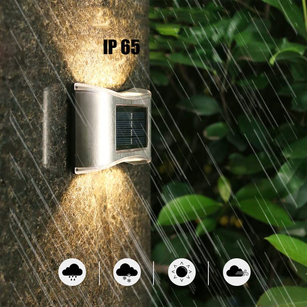 4 Pack Solar Wall Lights up Down view 3