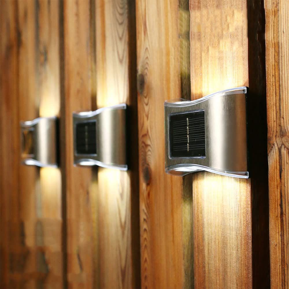 4 Pack Solar Wall Lights up Down view 4