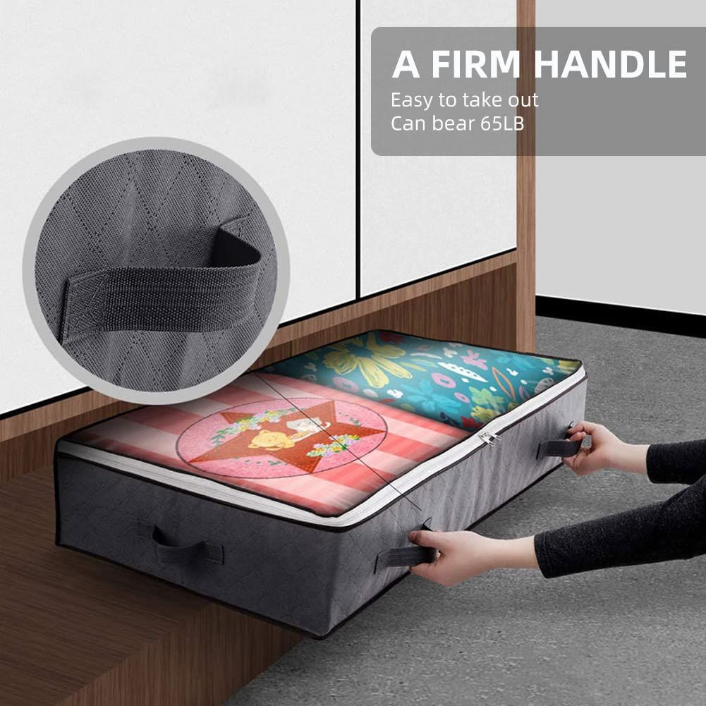 Underbed Storage Bag Under Bed Storage for Clothes Blankets and Shoes 3 Layers view 2