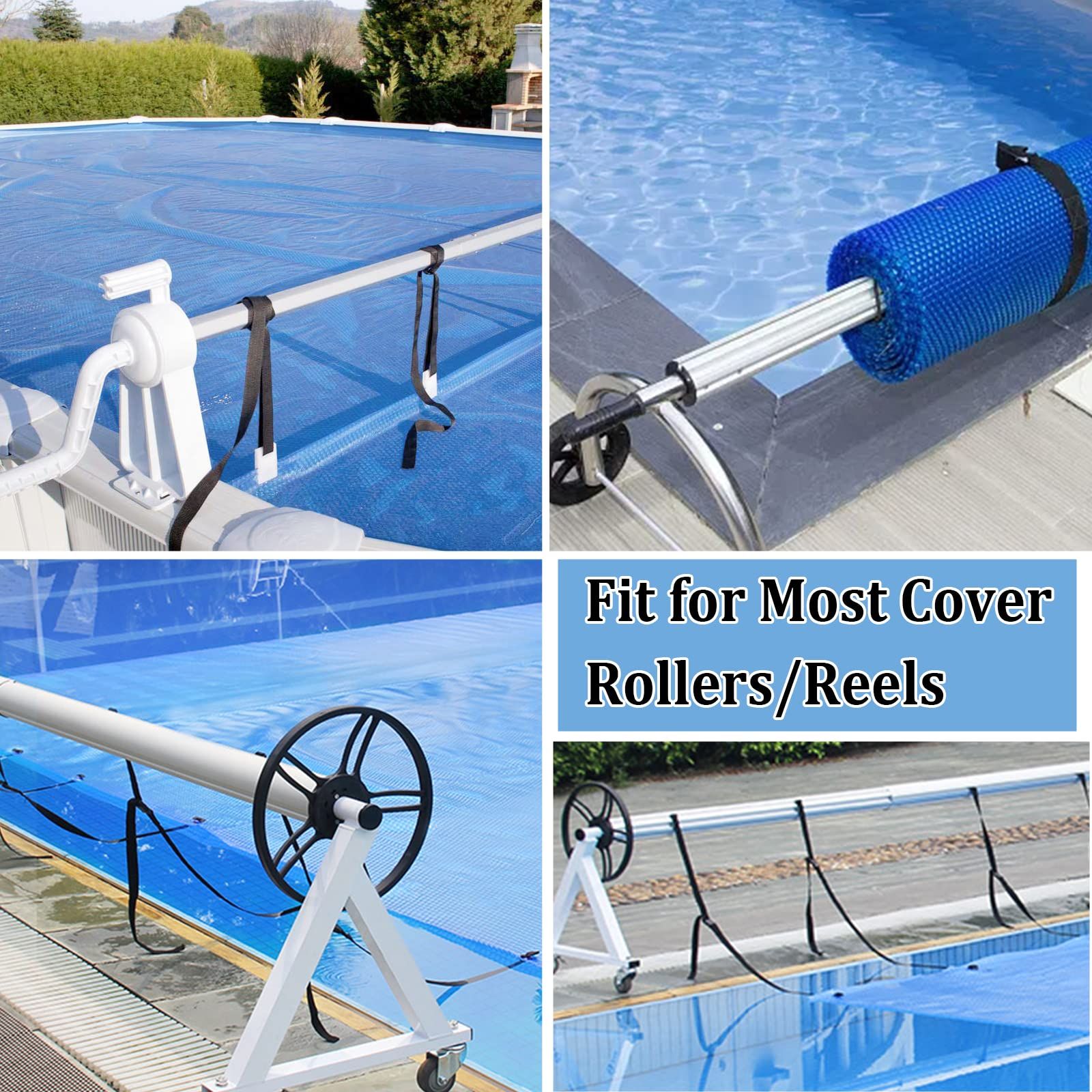 Pool Cover Straps, Solar Cover Reel Strap kit for In-Ground Swimming Pools
