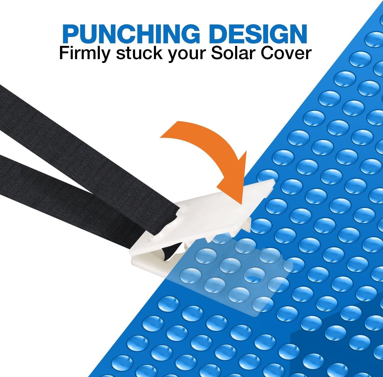 Pool Cover Straps, Solar Cover Reel Strap kit for In-Ground Swimming Pools view 2