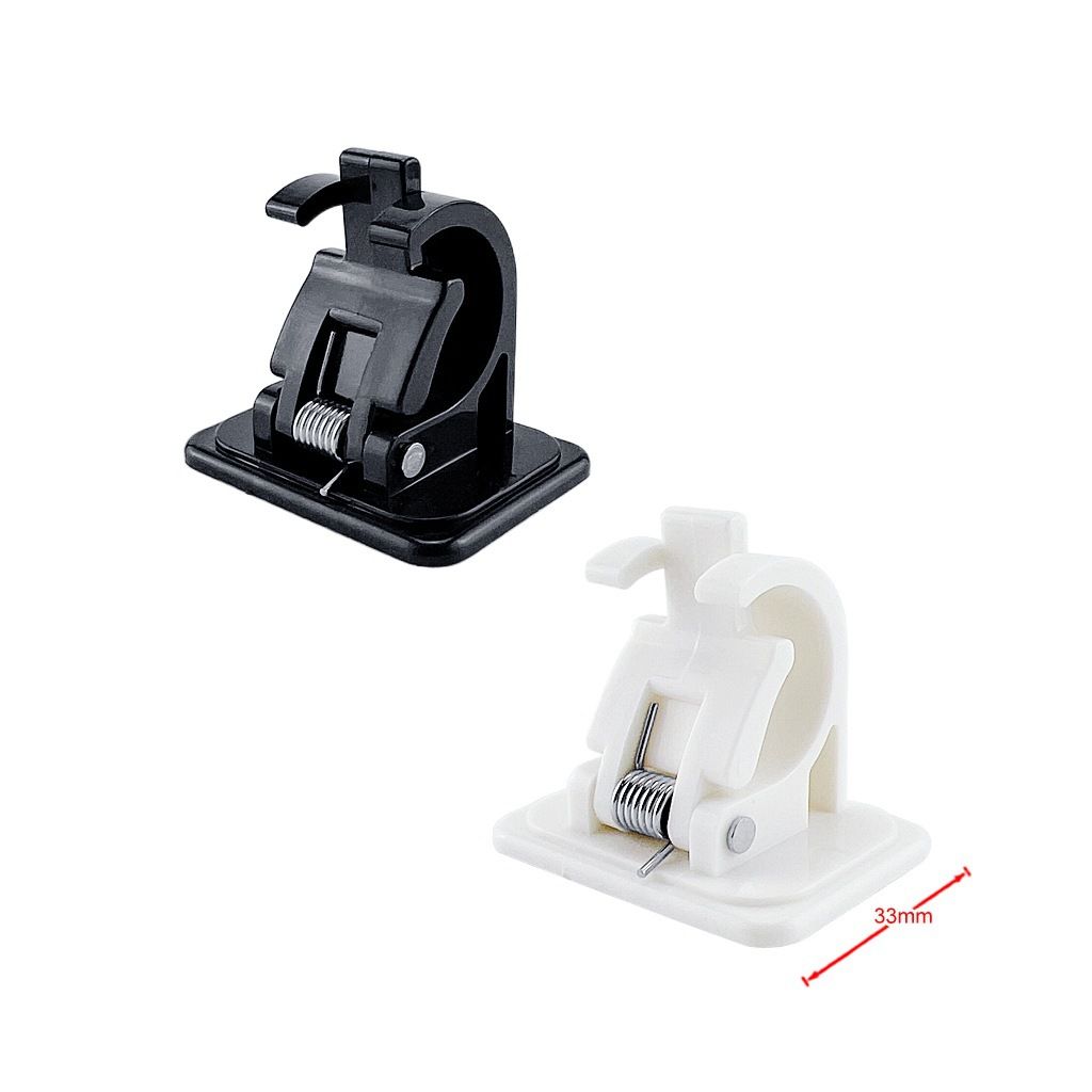 2Pcs Curtain Rods White Hanger Crossbar Curtain Clips Wall ABS Plastic Fishing