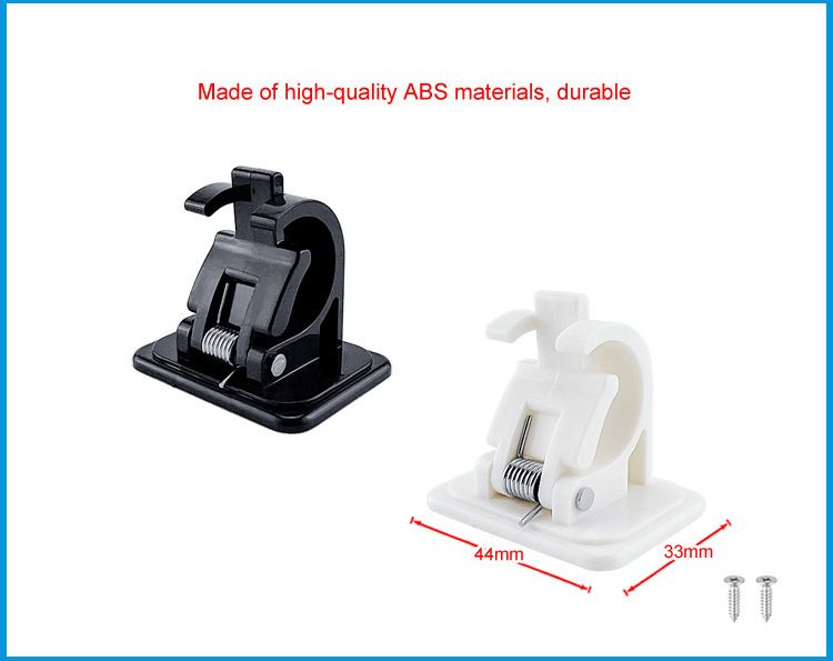 2Pcs Curtain Rods White Hanger Crossbar Curtain Clips Wall ABS Plastic Fishing view 3