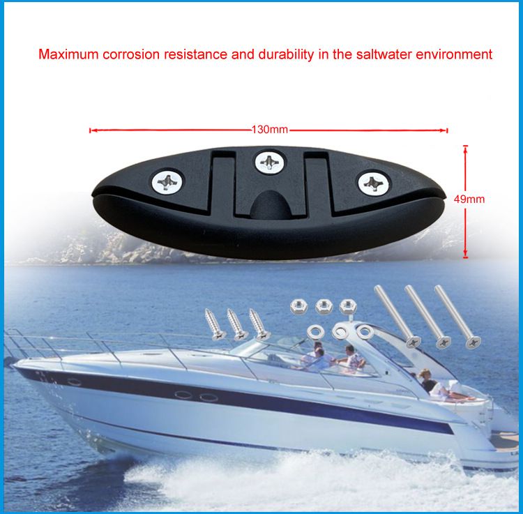 Folding Flip Up Cleats, Boat Marine Dock Cleat with Mouting Screws for Boat view 3
