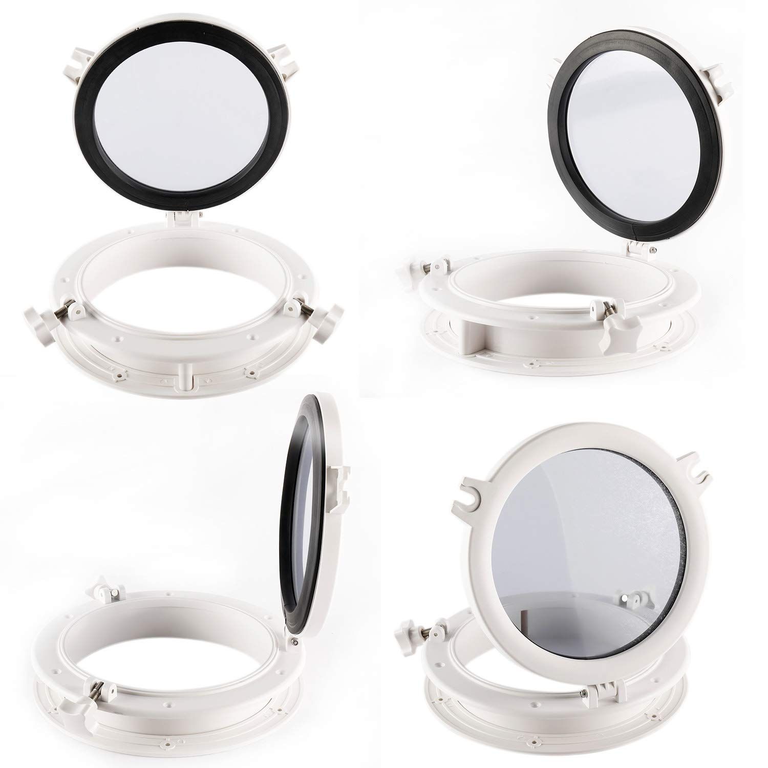 Round Opening Yacht, Boat Replacement Window Port Hole Overall Diameter Open view 2