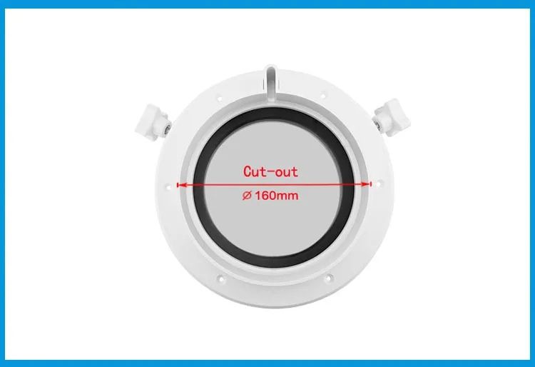 Round Opening Yacht, Boat Replacement Window Port Hole Overall Diameter Open view 4
