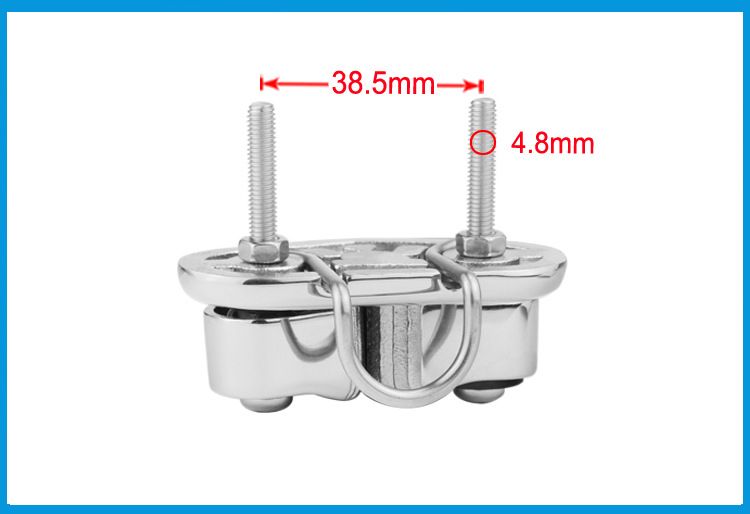 Marine Accessories Stainless Steel Cam Cleat with Wire Leading Ring Boat Cam view 4