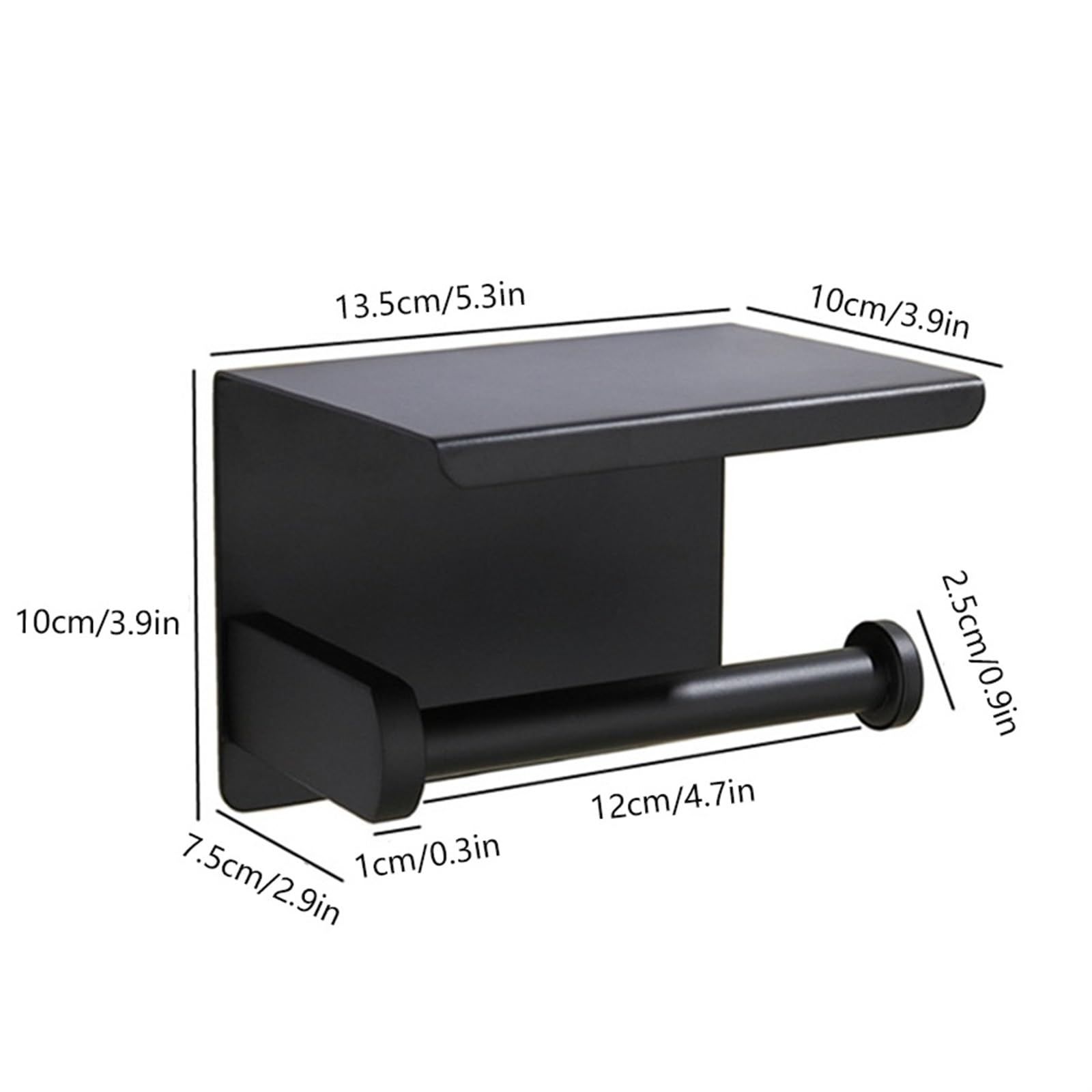 Stainless Steel Toilet Paper Holder Wall Mount Home Bathroom WC Paper Phone — image 1