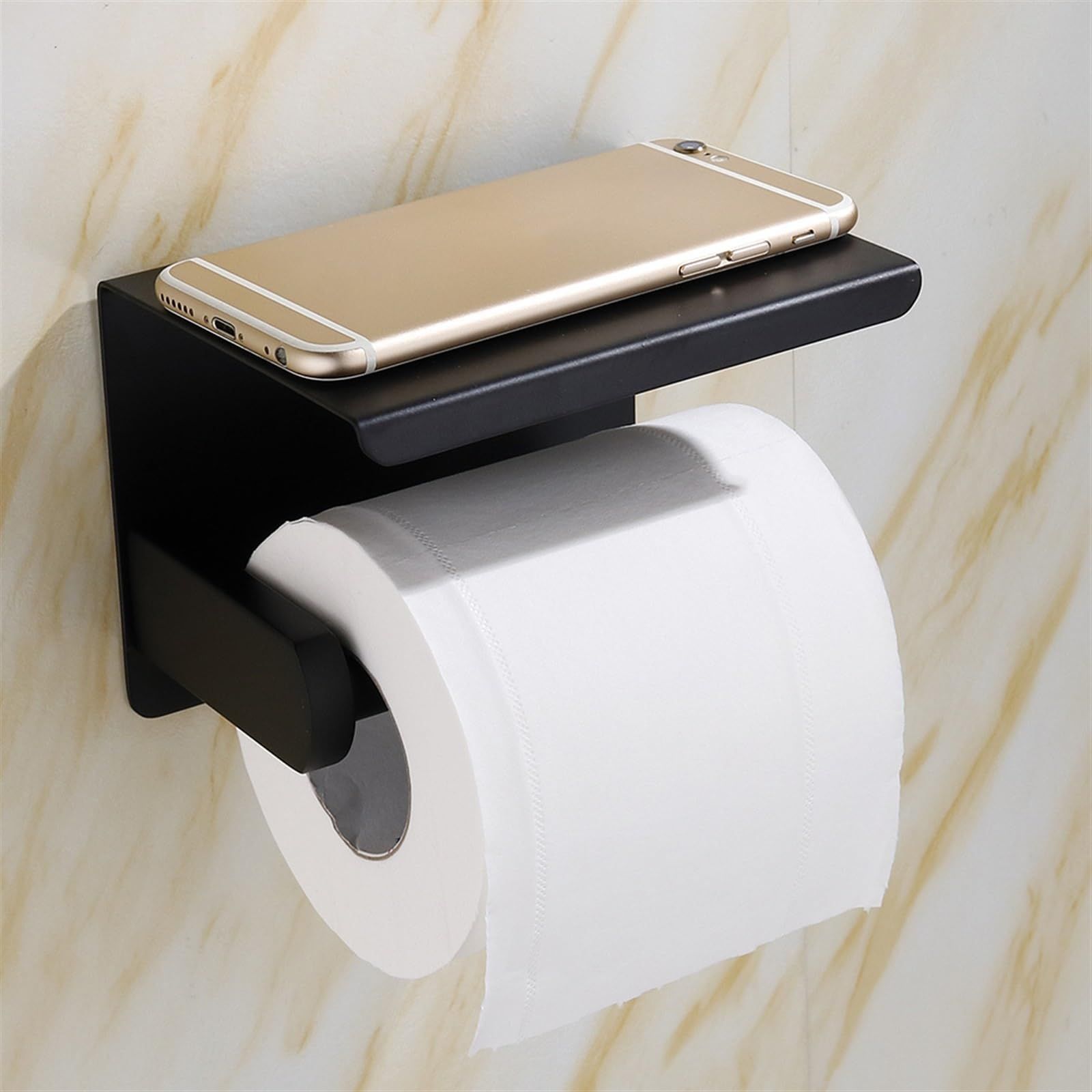 Stainless Steel Toilet Paper Holder Wall Mount Home Bathroom WC Paper Phone view 2