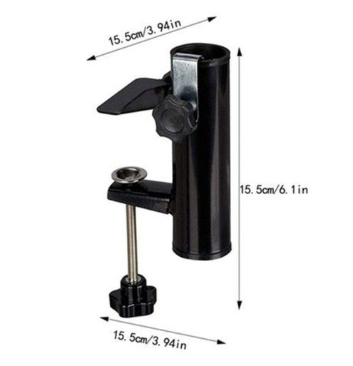Umbrella Holder Bench Buddy Deck Umbrella Stand Metal Clamp Holder Clip Beach