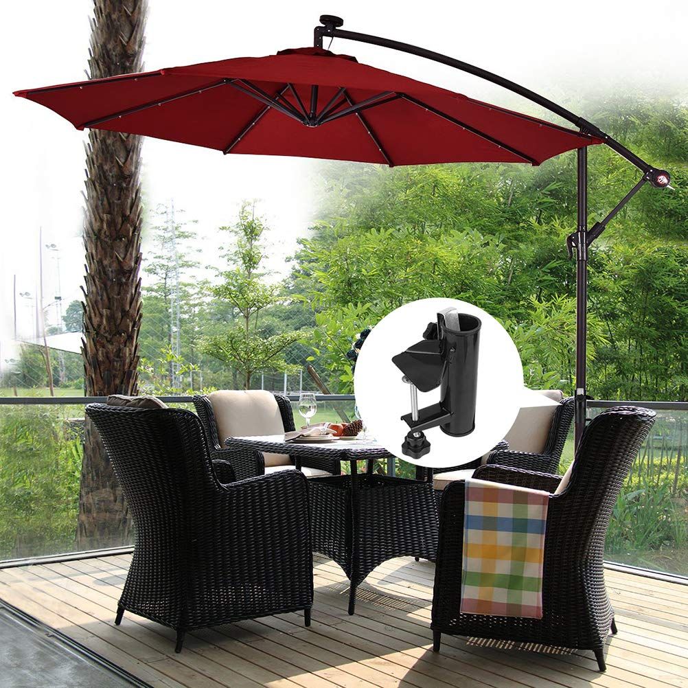 Umbrella Holder Bench Buddy Deck Umbrella Stand Metal Clamp Holder Clip Beach view 4
