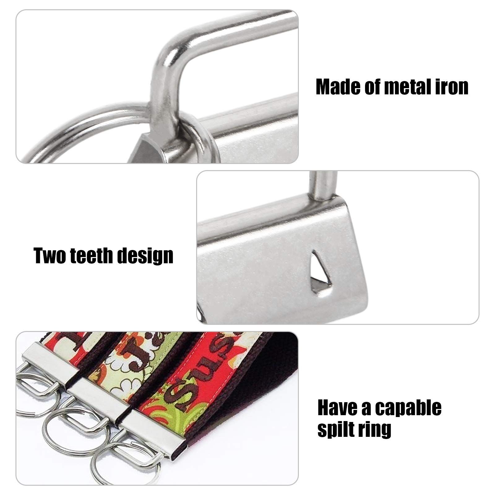 100 Pack Key Fob Hardware 1 Inch Bulk view 2