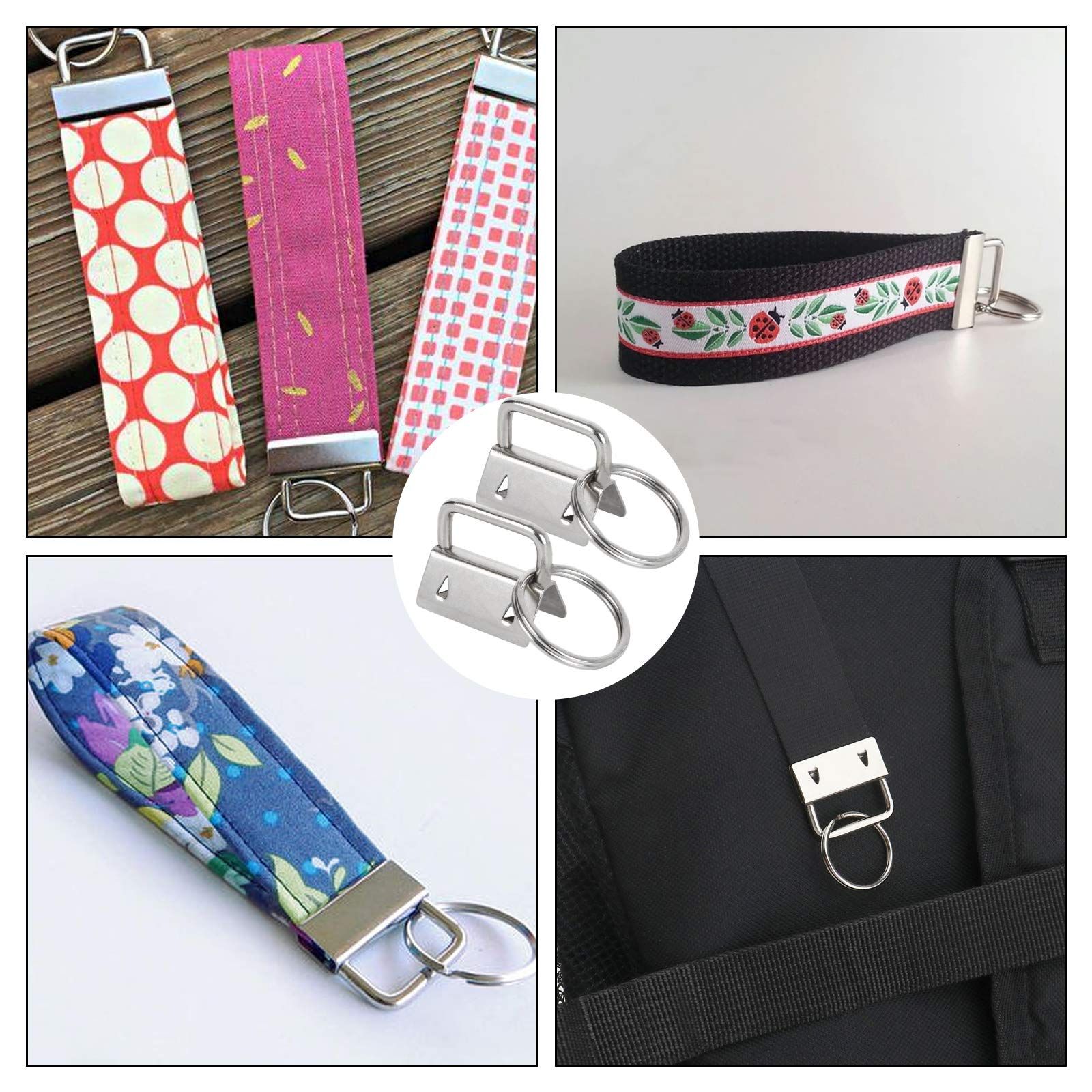 100 Pack Key Fob Hardware 1 Inch Bulk view 4