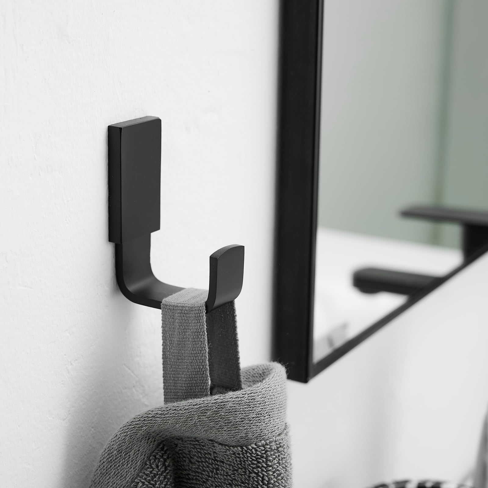 Clothes Hook Single Towel Hook for Bathroom Kitchen Garage Square Style Robe view 2