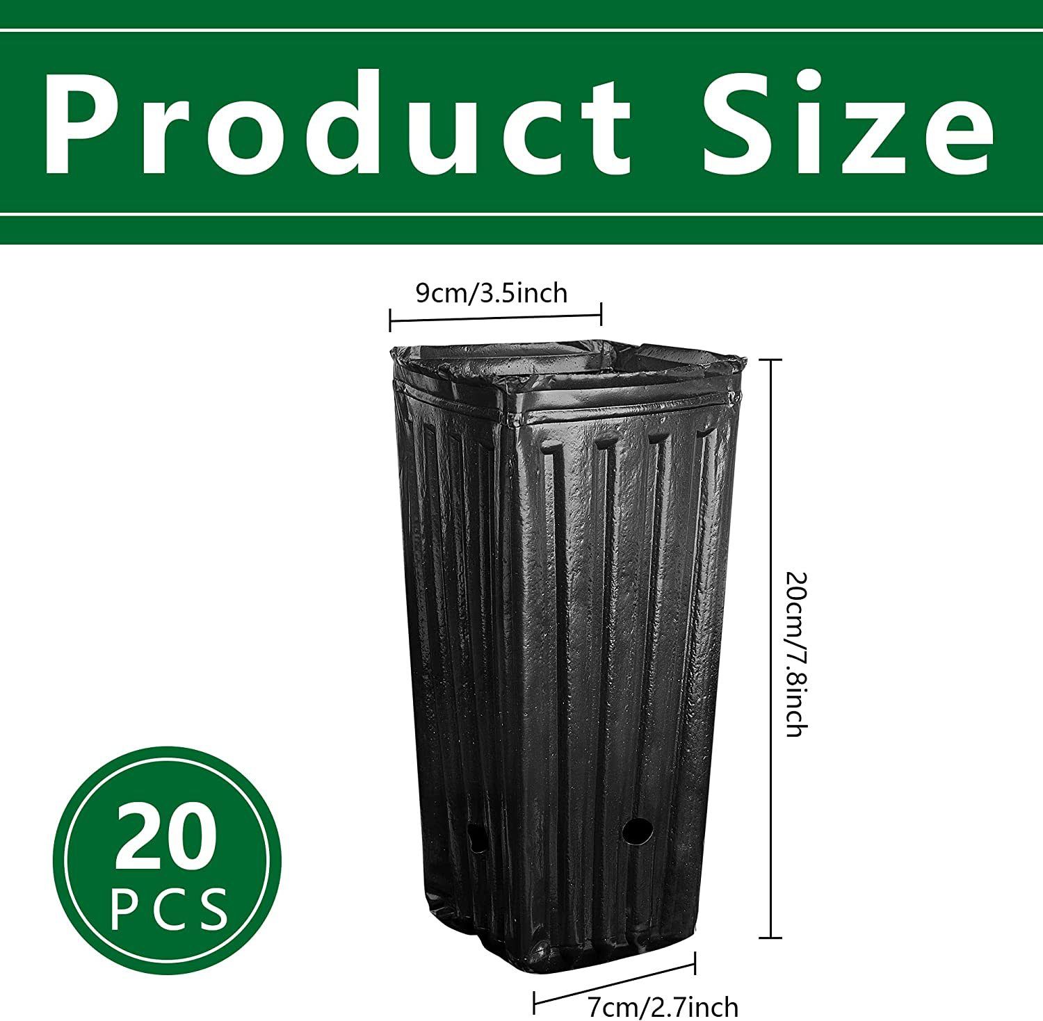 20Pcs Tall Tree Pots Tall Seedling Flower Plant Container Pots for Indoor view 2