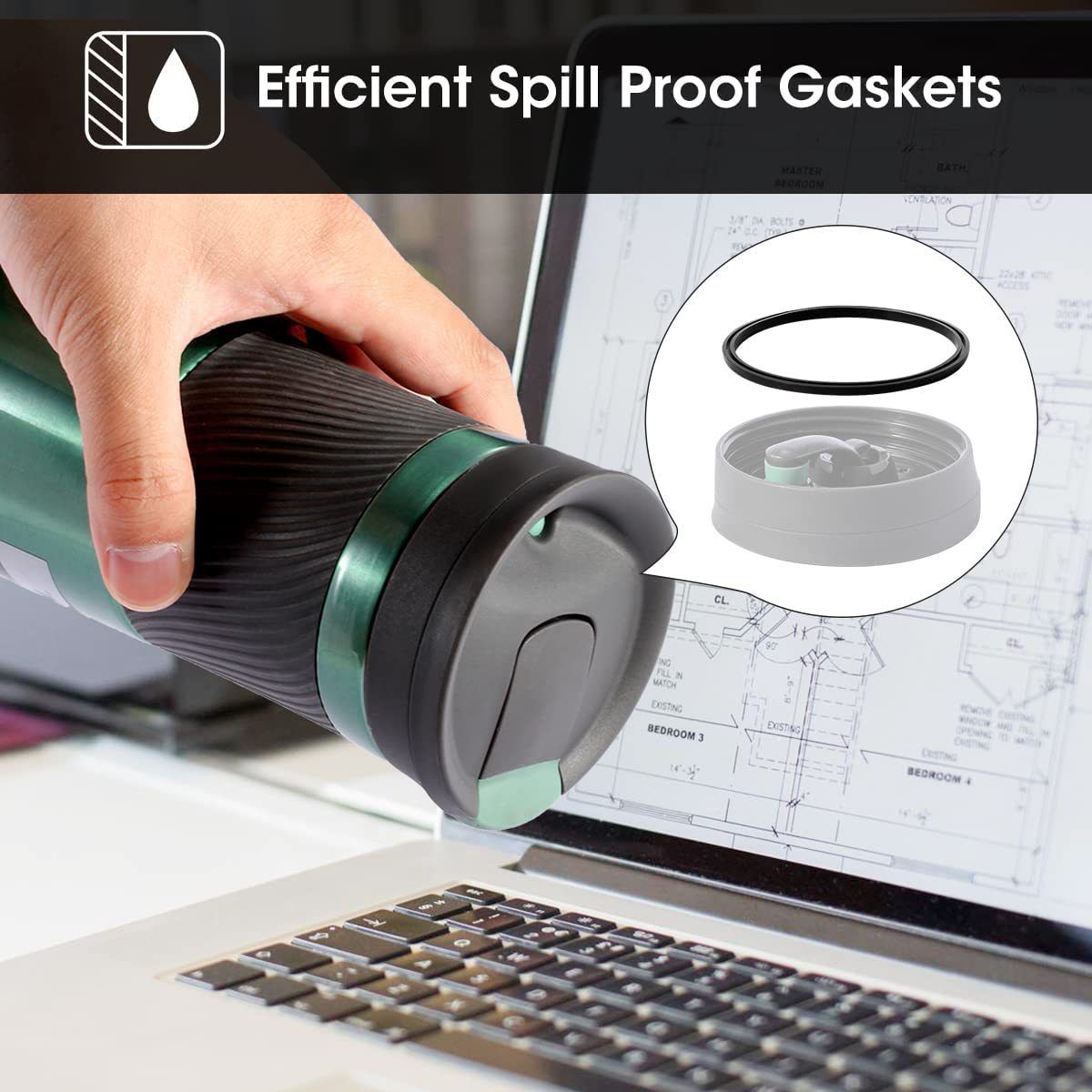 30 oz Replacement Rubber Lid Seals Compatible Seals Lid Gaskets for 14 or 30 view 3