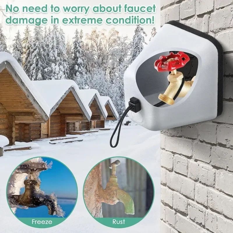 Outdoor Foam Faucet Guards Antifreeze Protective Covers Universal Cold Weather