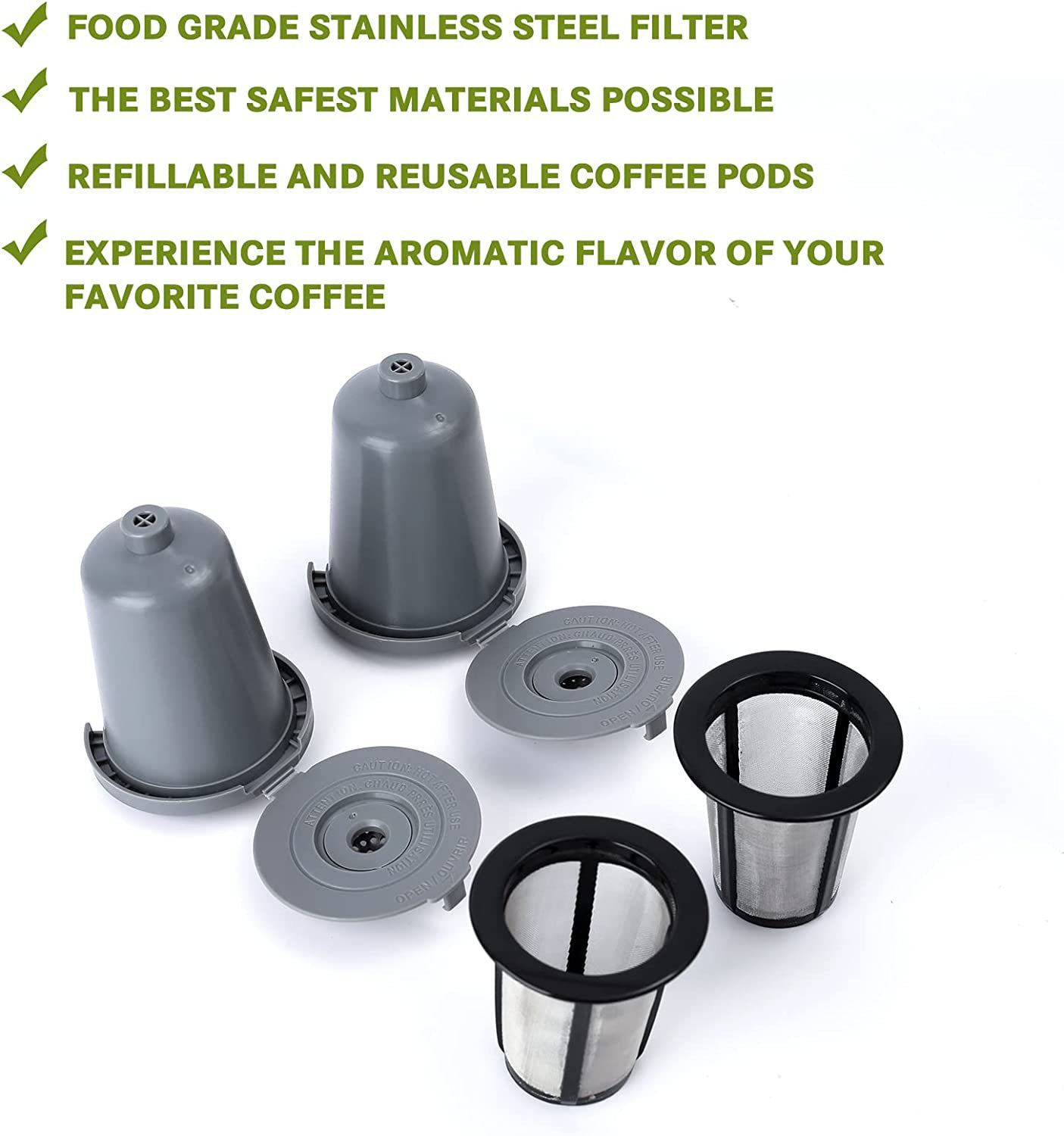 Reusable Filter Cup, Stainless Steel Mesh Filter, Special design water shower view 2