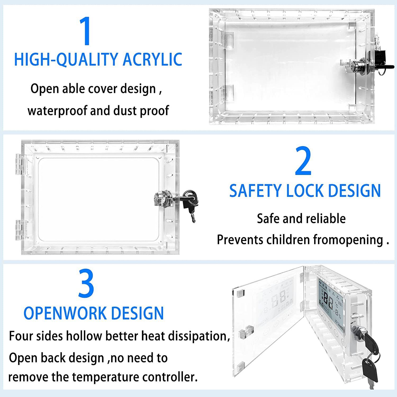 Universal Thermostat Lock Box with Key view 4